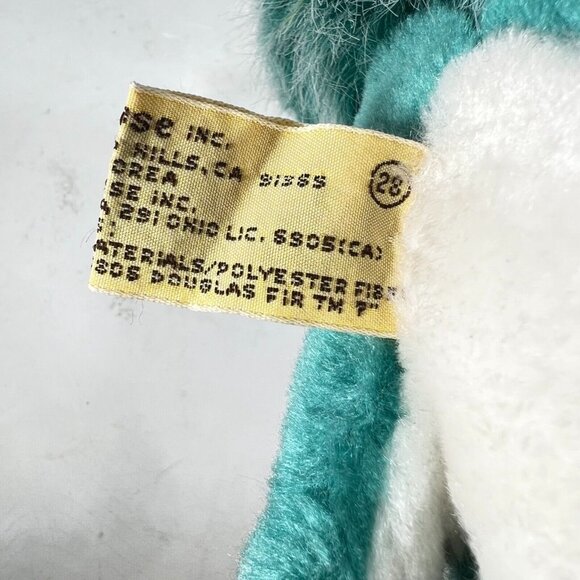 Vtg Applause Teal Green Squirrel Plush Fir Tree Star on Tail 1986 Stuffed Toy - Picture 13 of 13